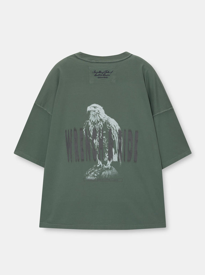 Moudda PULL & BEAR - T-Shirt Lavé Usé Imprimé Aigle - Tunisie 5