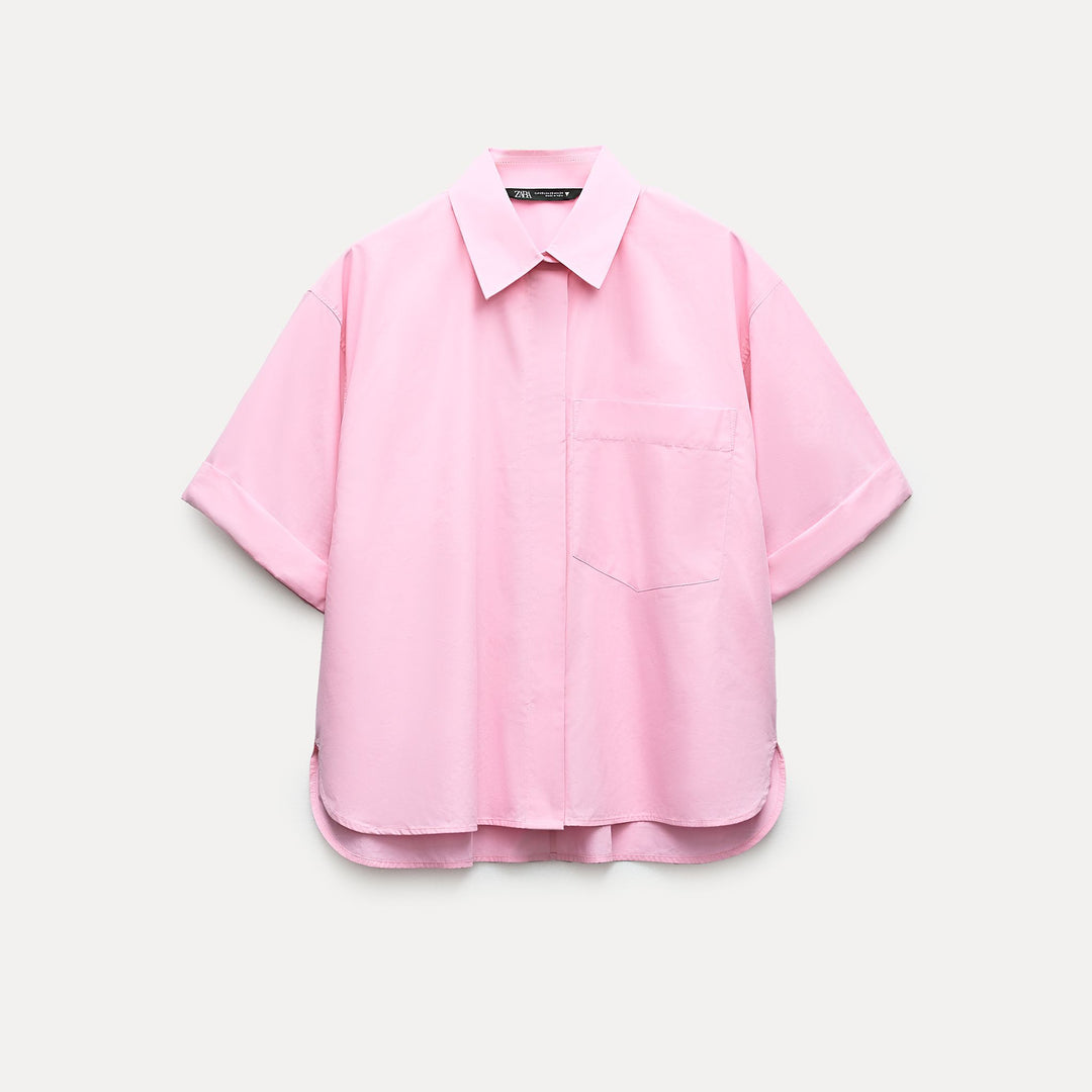 Moudda ZARA - Chemise popeline manches courtes poche - Tunisie 1