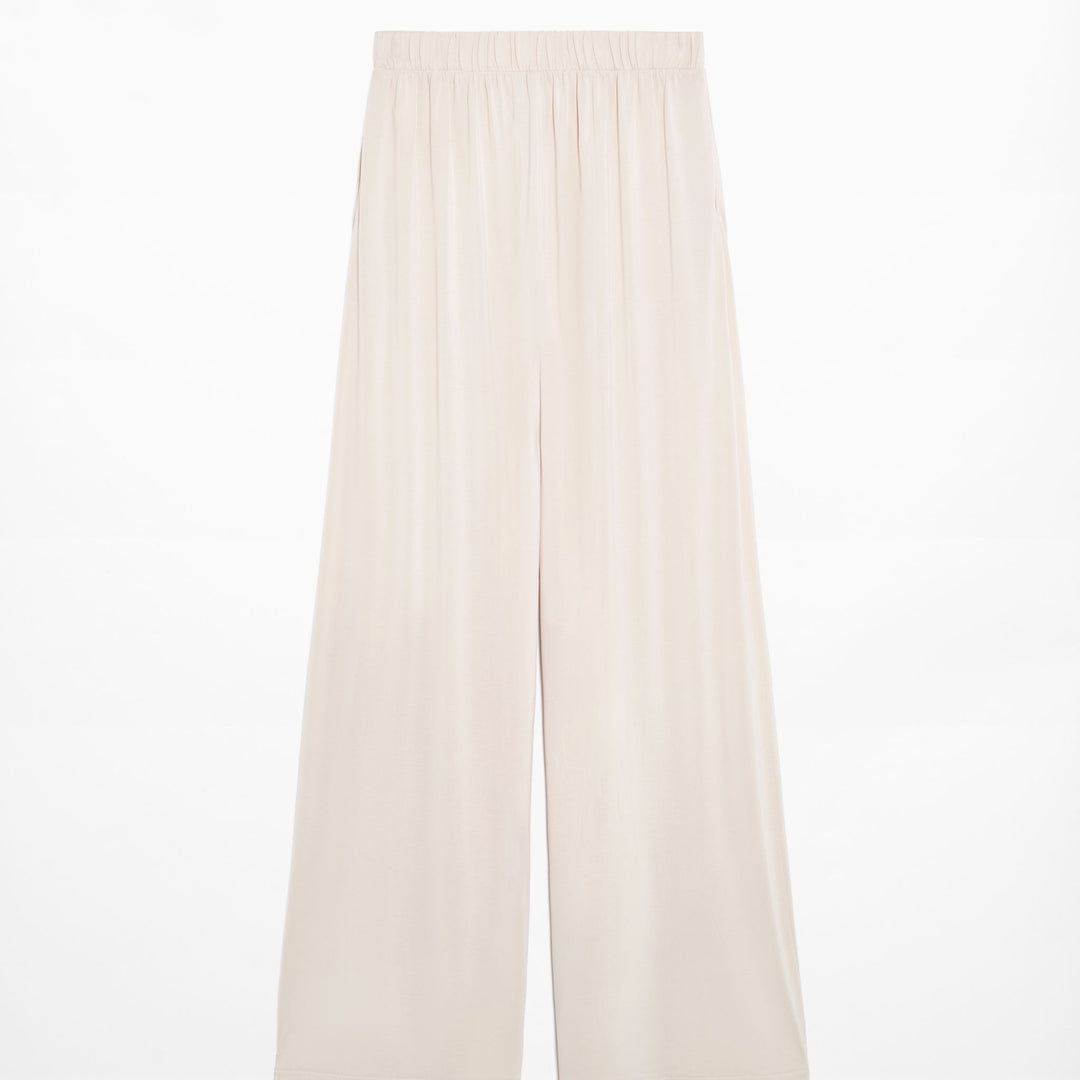 Moudda Oysho - Pantalon Droit Extra Large à Plis Modal Polyester - Tunisie 1