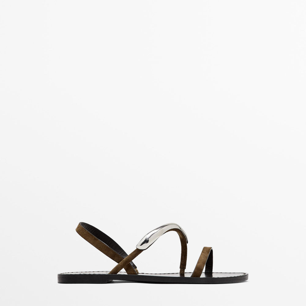 Moudda Massimo Dutti - Sandales plates détail empeigne - Tunisie 2