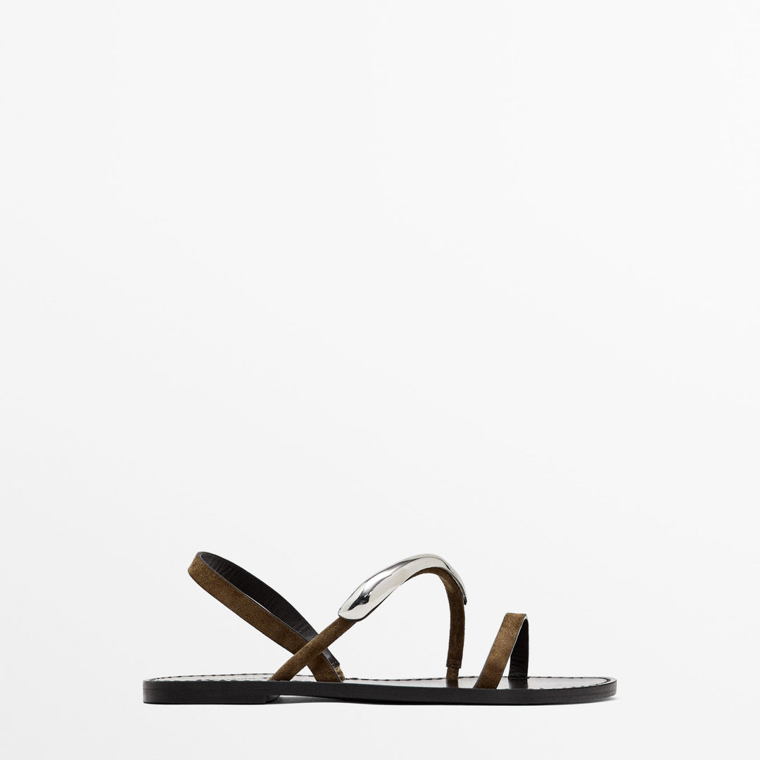 Moudda Massimo Dutti - Sandales plates détail empeigne - Tunisie 2