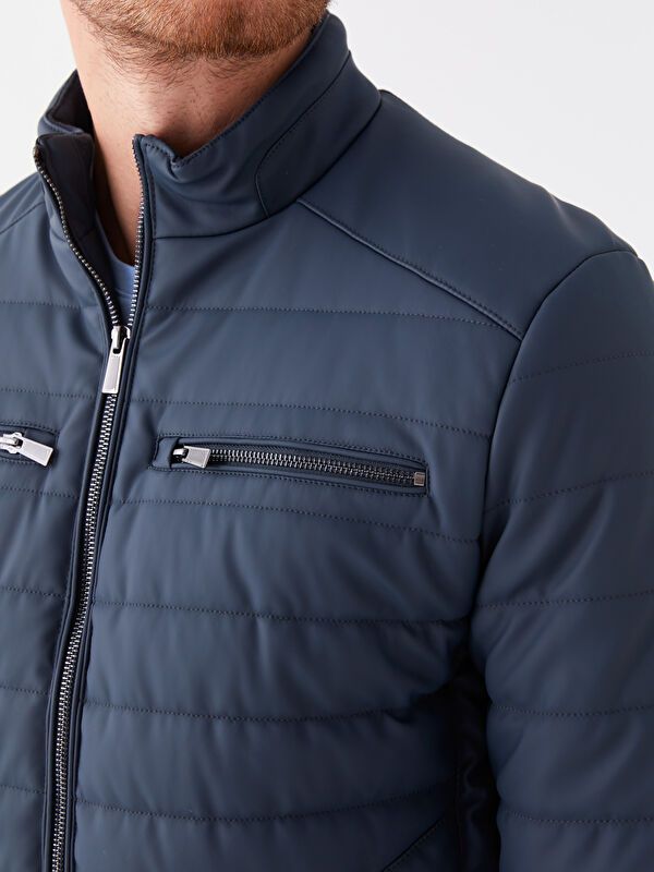 Moudda LC Waikiki - Manteau PU lourd Homme Marine - Tunisie 4