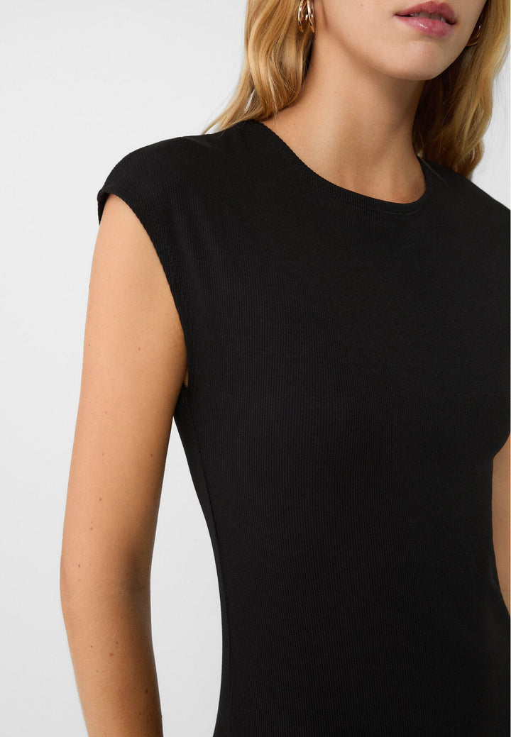 Moudda STRADIVARIUS - Robe Midi en Maille Rib Mini Manches - Tunisie 4