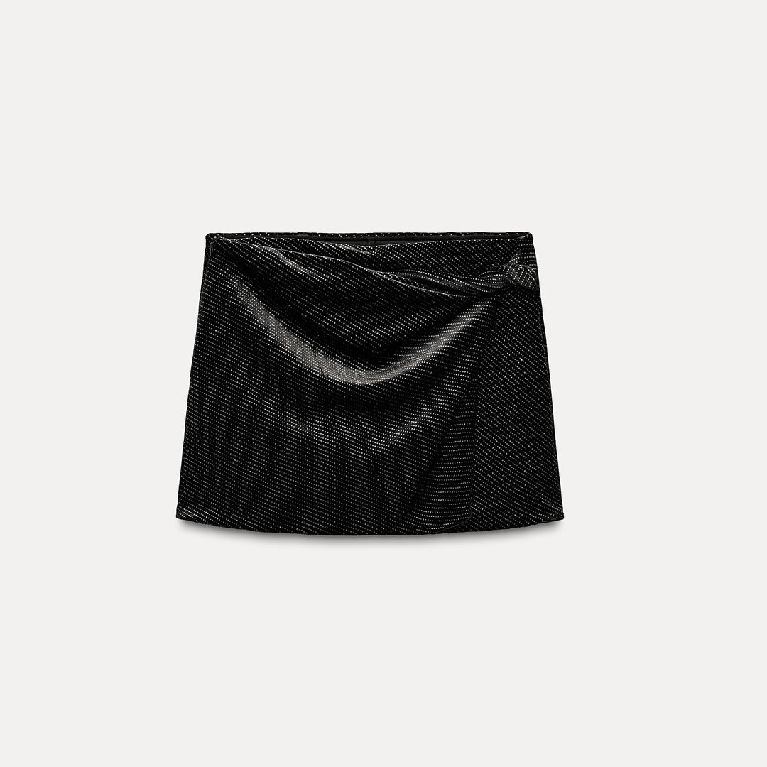 Moudda ZARA - Jupe-pantalon courte en velours brillant - Tunisie 1