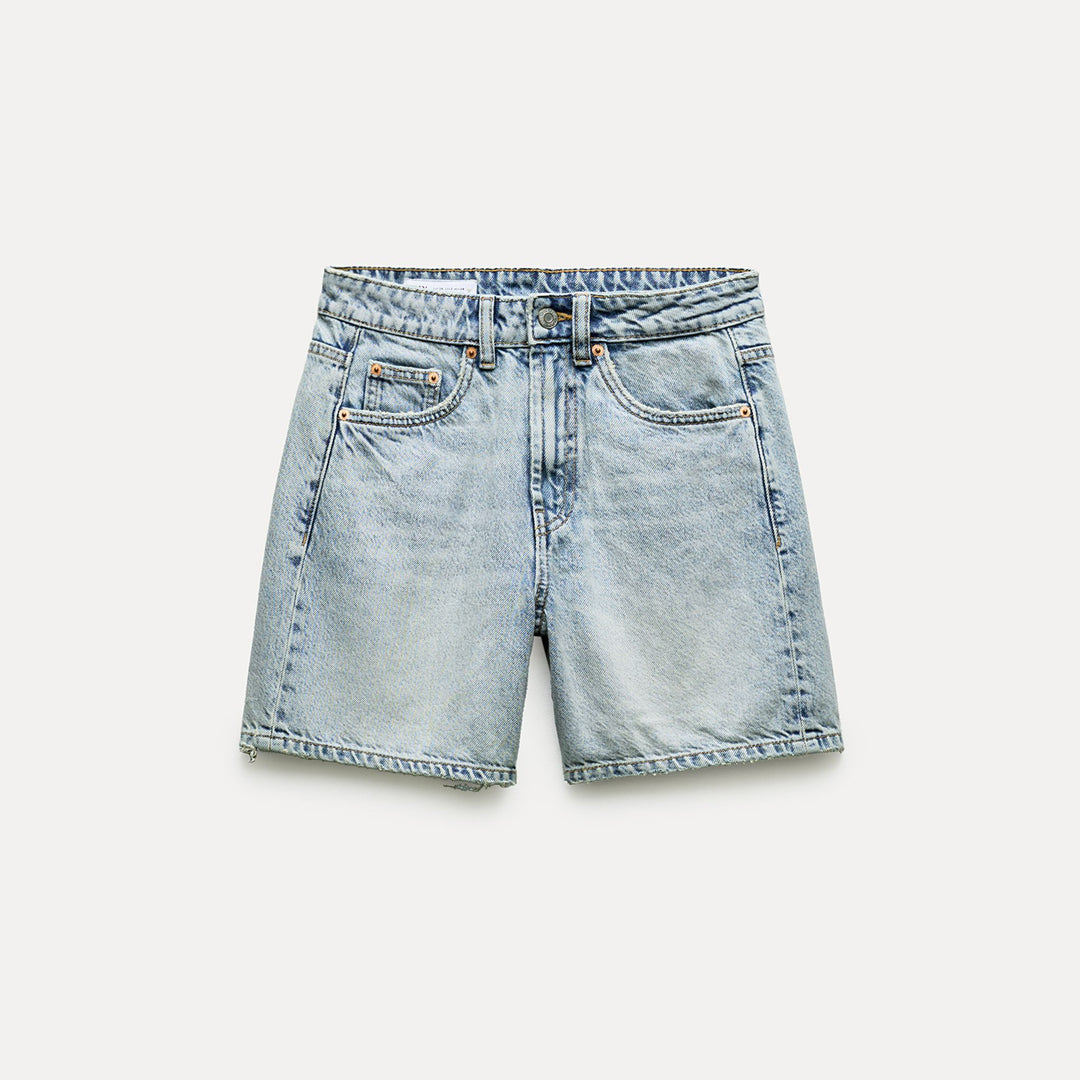Moudda ZARA - Bleu clair – short classique droit taille mi-haute - Tunisie 2