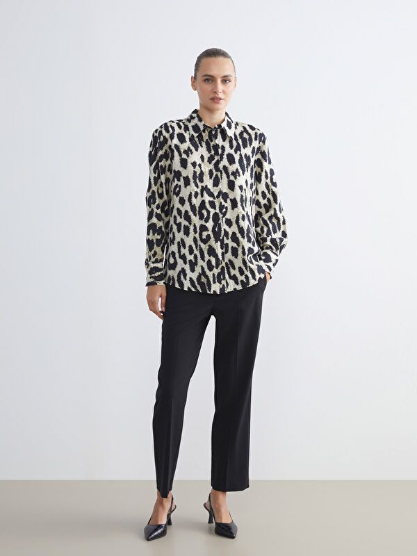 Moudda LC Waikiki - Chemise tissée imprimée manches longues Femme Imprimé mélange - Tunisie 2