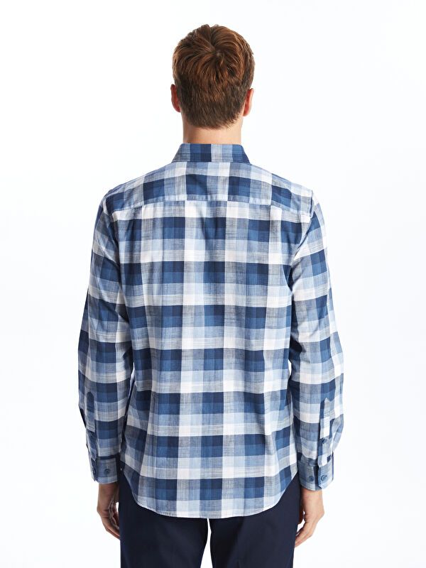 Moudda LC Waikiki - Chemise à carreaux manches longues en tissu pour Homme - Tunisie 4