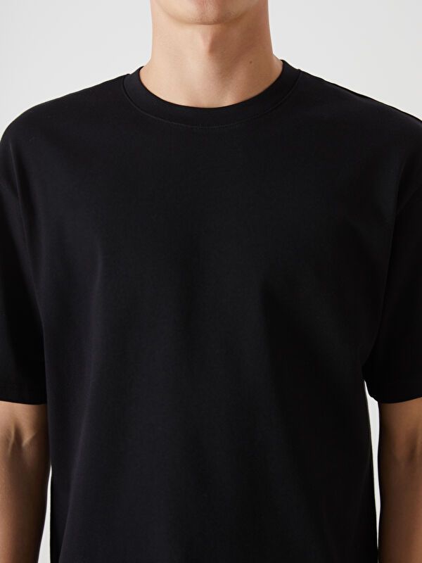 Moudda LC Waikiki - T-shirt jersey basique manches courtes Homme Noir - Tunisie 3