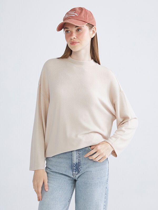 Moudda LC Waikiki - Sweatshirt en jersey Femme Mélange beige - Tunisie 1