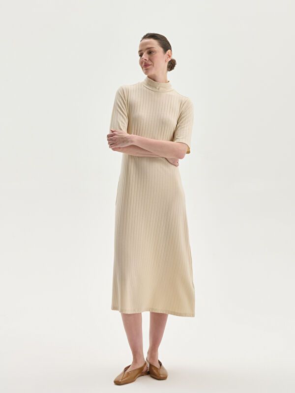 Moudda LC Waikiki - Robe en jersey uncv à manches longues pour Femmes - Tunisie 1