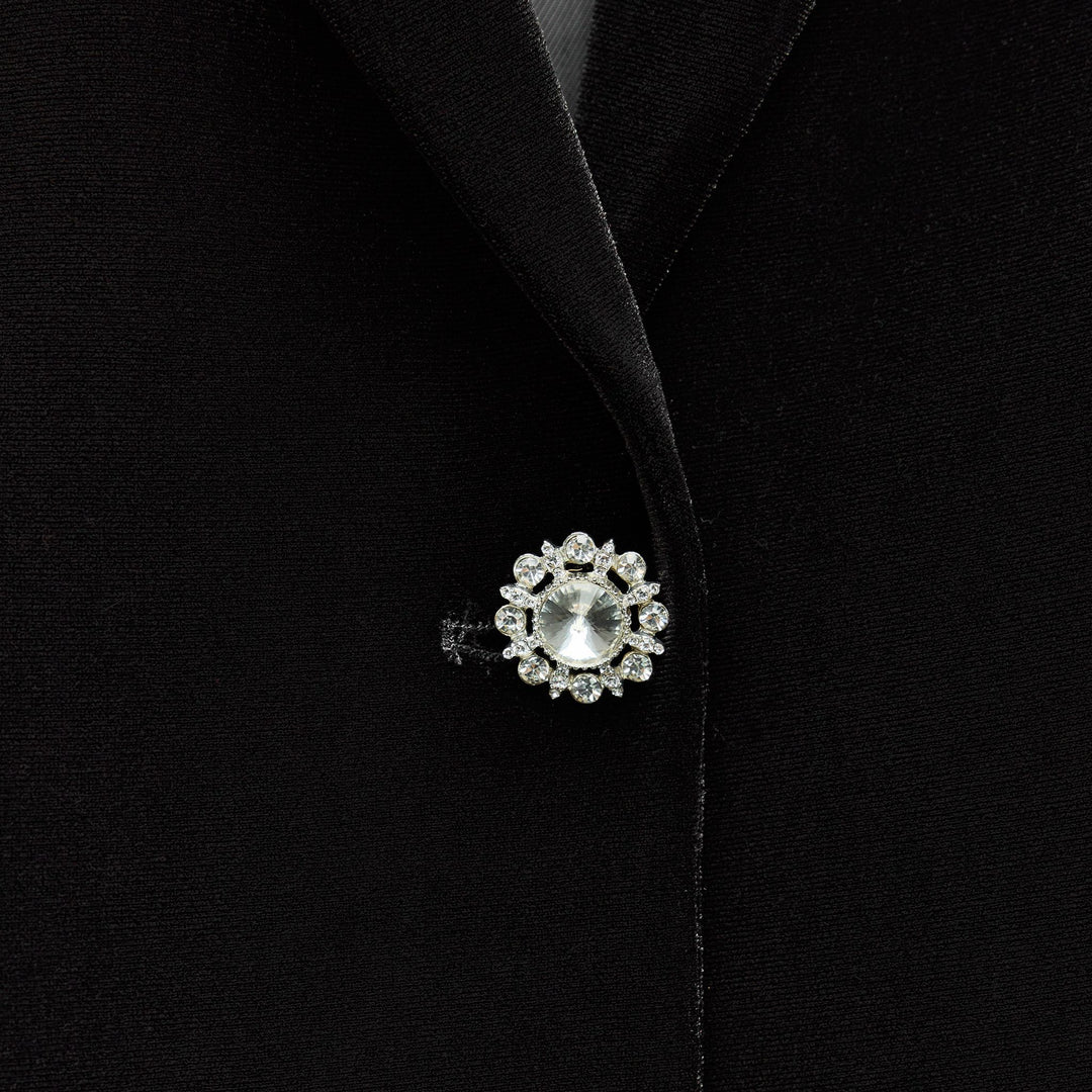 Moudda ZARA - Blazer Long - Velours & Bouton Bijou - Tunisie 4