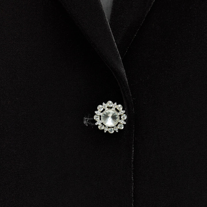 Moudda ZARA - Blazer Long - Velours & Bouton Bijou - Tunisie 4