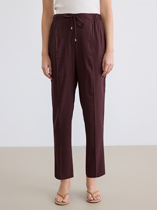 Moudda LC Waikiki - Pantalon fin en tissu pour Femme couleur Marron - Tunisie 2