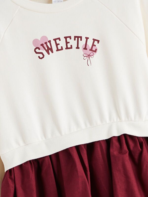 Moudda LC Waikiki - Robe manches longues en jersey couleur Écru pour filles - Tunisie 2