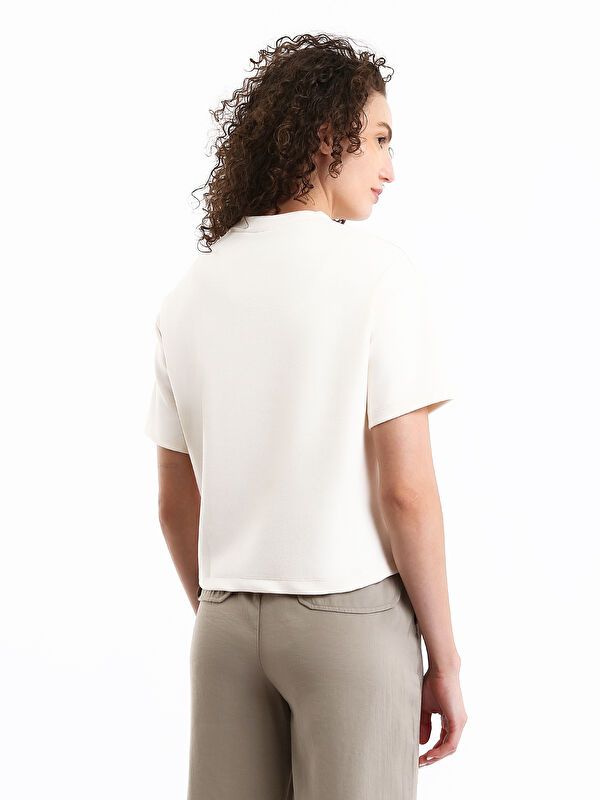 Moudda LC Waikiki - Body jersey manches courtes Femme Buxe blanc - Tunisie 5