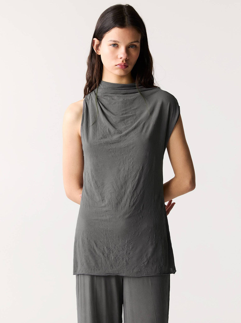 Moudda PULL & BEAR - T-Shirt Long - Froissé - Tunisie 2