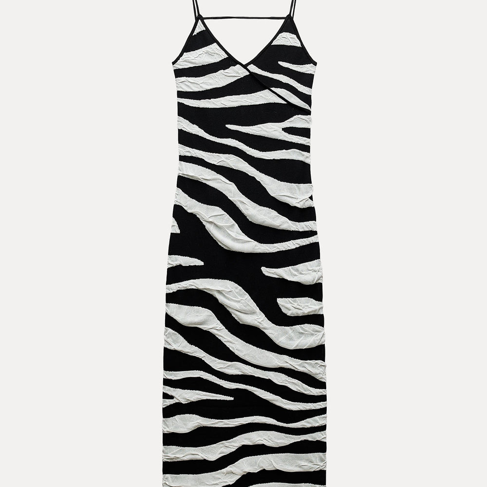 Moudda ZARA - Robe effet mouillé imprimé zèbre - Tunisie 2
