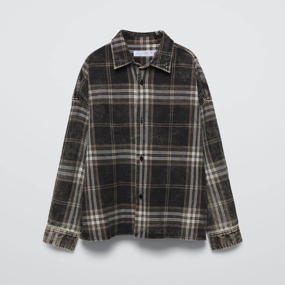 Moudda ZARA - Chemise manches longues carreaux, lavage acid - Tunisie 2