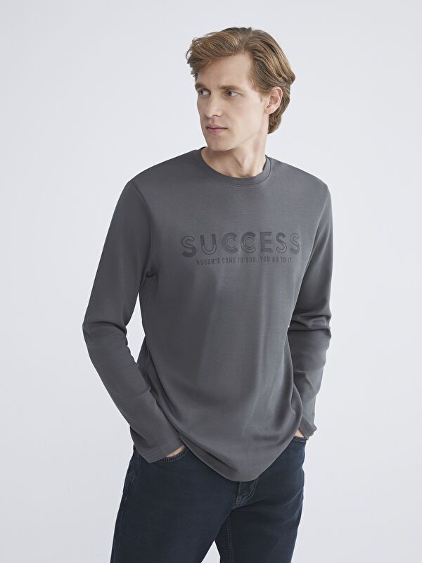 Moudda LC Waikiki - Sweatshirt imprimé basique pour Homme - Tunisie 1