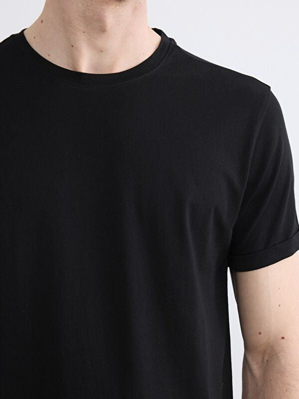 Moudda LC Waikiki - T-shirt basique col rond manches courtes en jersey pour Homme couleur Noir - Tunisie 3
