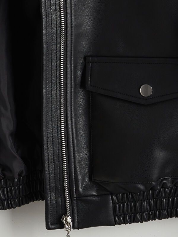 Moudda LC Waikiki - Manteau PU léger Fille Noir - Tunisie 4