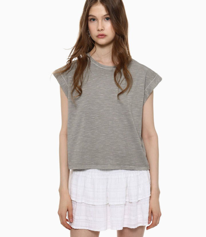 Moudda Lefties - T-Shirt Slub - Acid Wash Uni Fille D4 - Tunisie 2