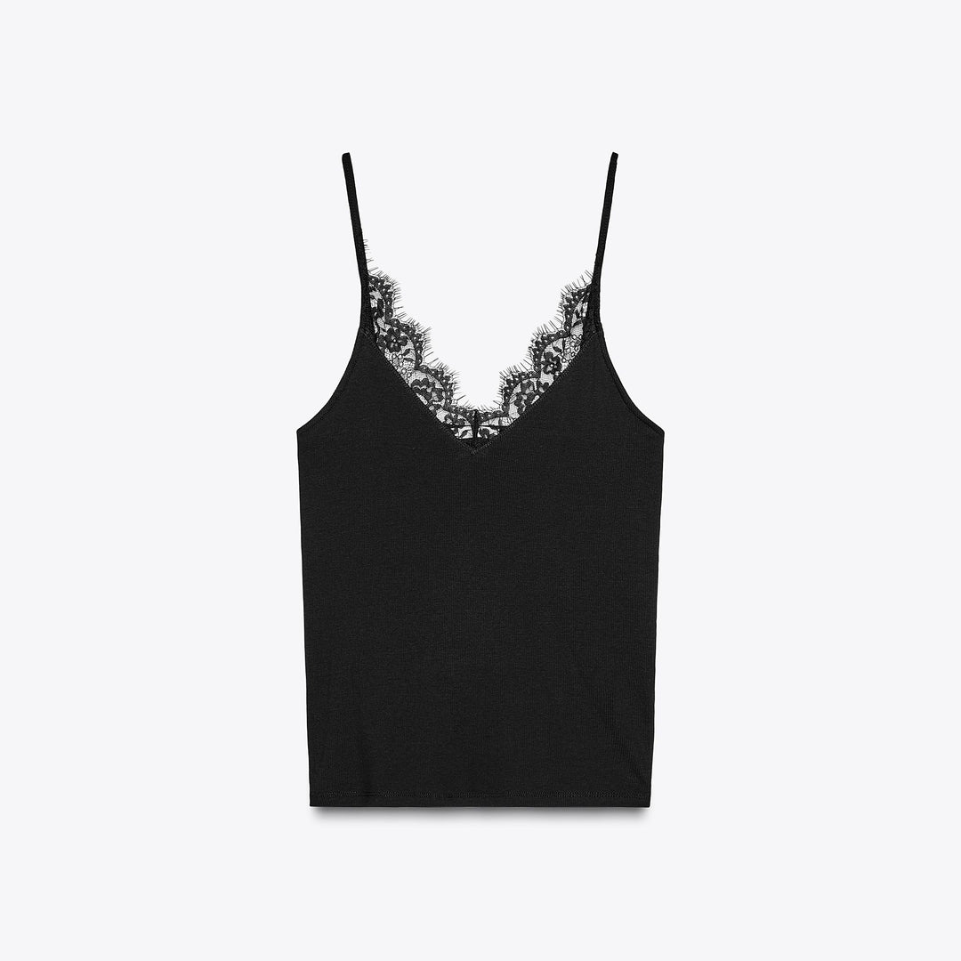 Moudda ZARA - T-Shirt - Bretelles, Côtes & Dentelle - Tunisie 1