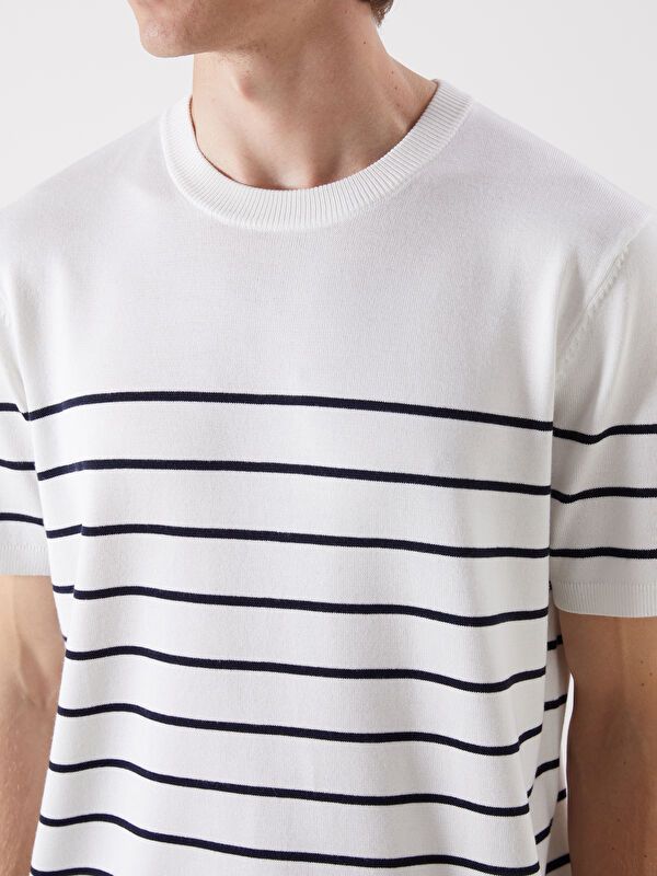 Moudda LC Waikiki - Pull tricot manches courtes Homme Ecru - Tunisie 3