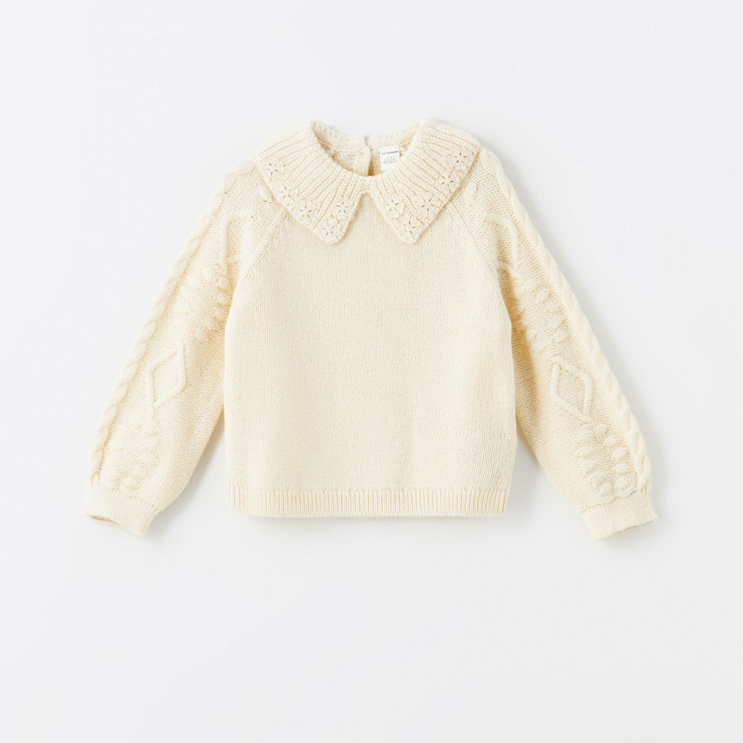 Moudda LC Waikiki - Pull en tricot Fille Crème - Tunisie 1