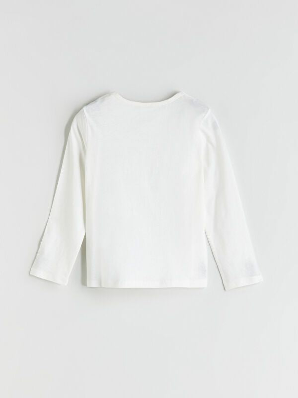 Moudda LC Waikiki - Body jersey basique manches longues Fille Ecru - Tunisie 3