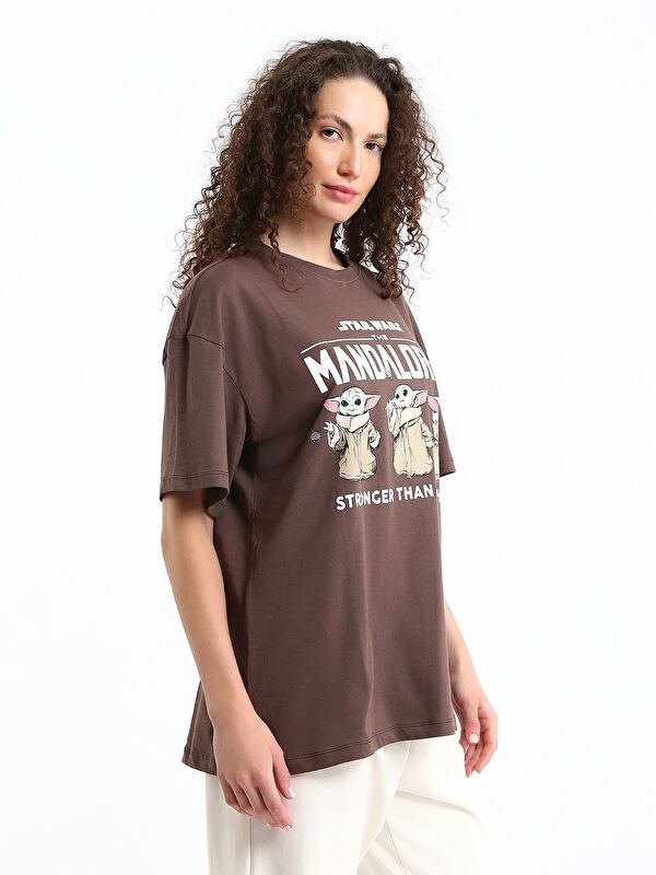 Moudda LC Waikiki - Body jersey manches courtes licence Femme Brun - Tunisie 4