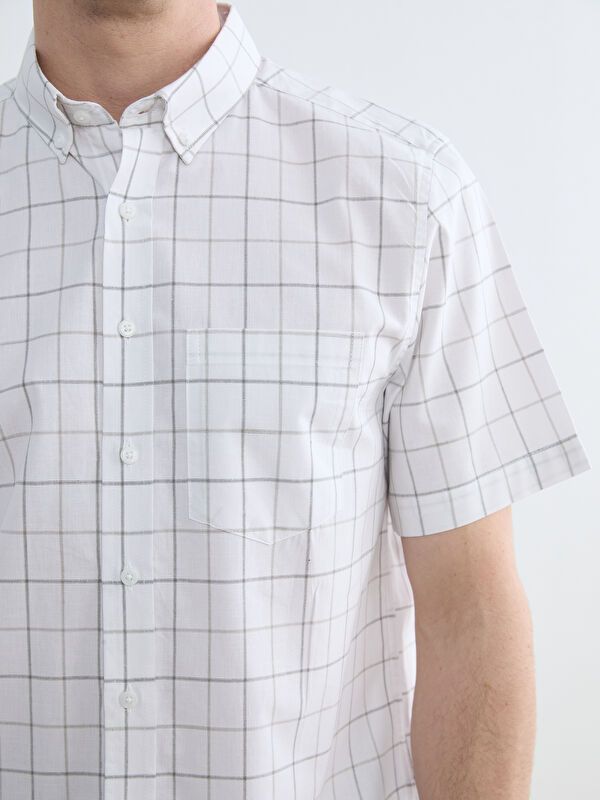 Moudda LC Waikiki - Chemise à carreaux manches courtes en tissu pour Homme - Tunisie 3