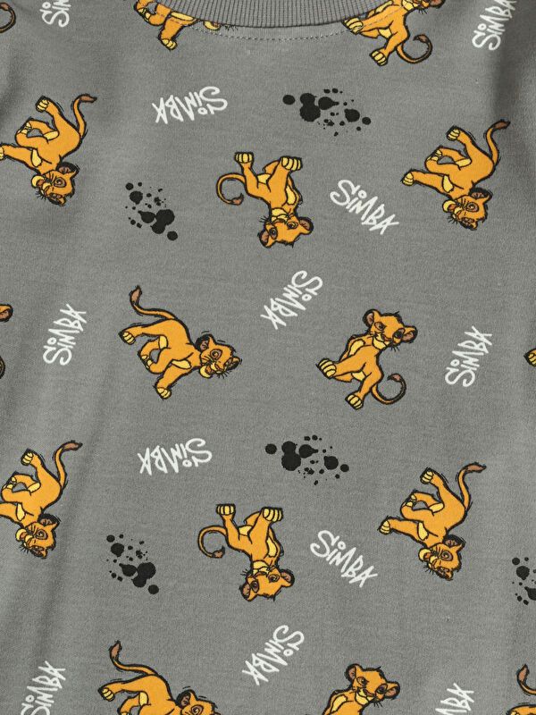 Moudda LC Waikiki - Pyjama manches longues en jersey couleur Gris foncé imprimé pour garçons - Tunisie 4