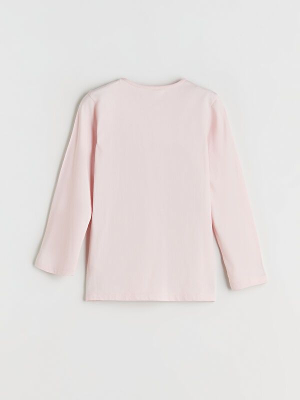 Moudda LC Waikiki - Pyjama en jersey manches longues moyen Fille Rose clair - Tunisie 4