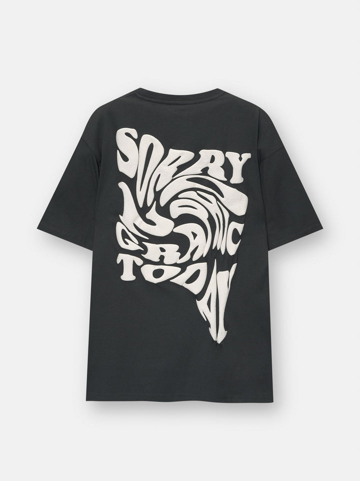 Moudda PULL & BEAR - T-Shirt Demi-Manches Text To Text Gris avec Imprimé - Tunisie 2
