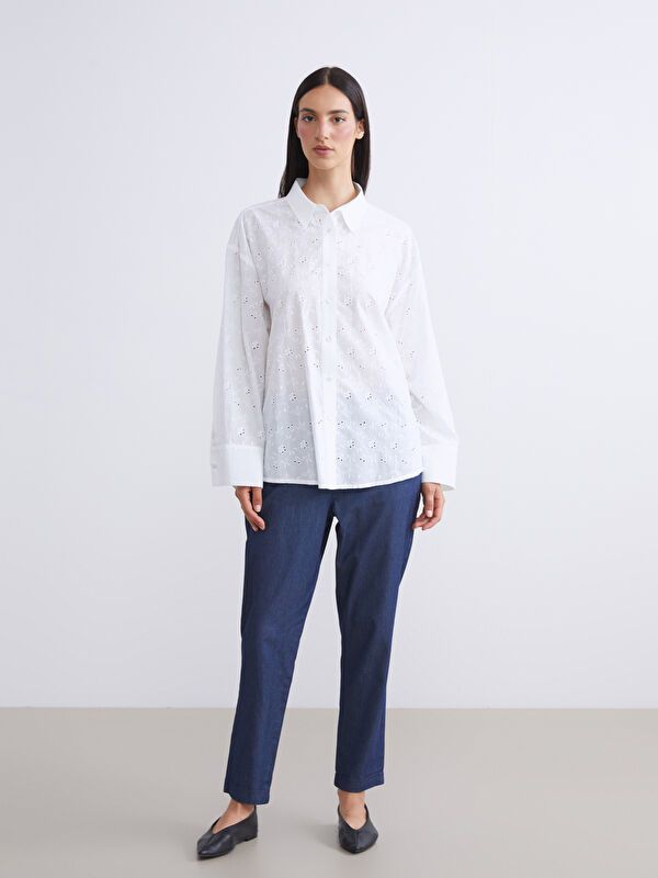 Moudda LC Waikiki - Pantalon tissé en denim Femme Rodéo des profondes ombre - Tunisie 1