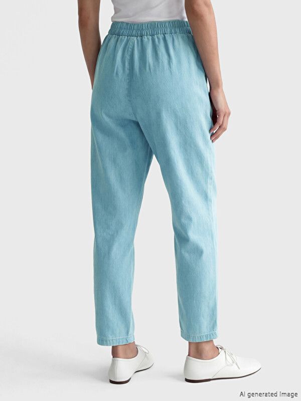 Moudda LC Waikiki - Pantalon en jean pour Femme couleur Bleu indigo clair rodé - Tunisie 3