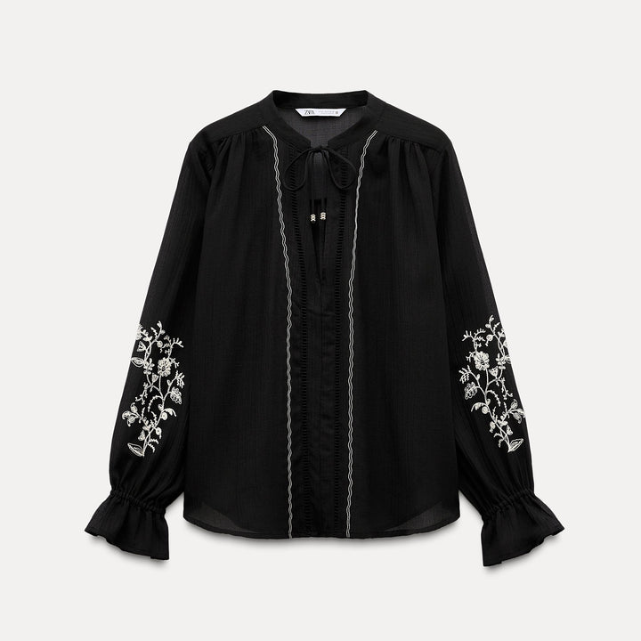 Moudda ZARA - Chemise à Manches Brodées - Tunisie 2