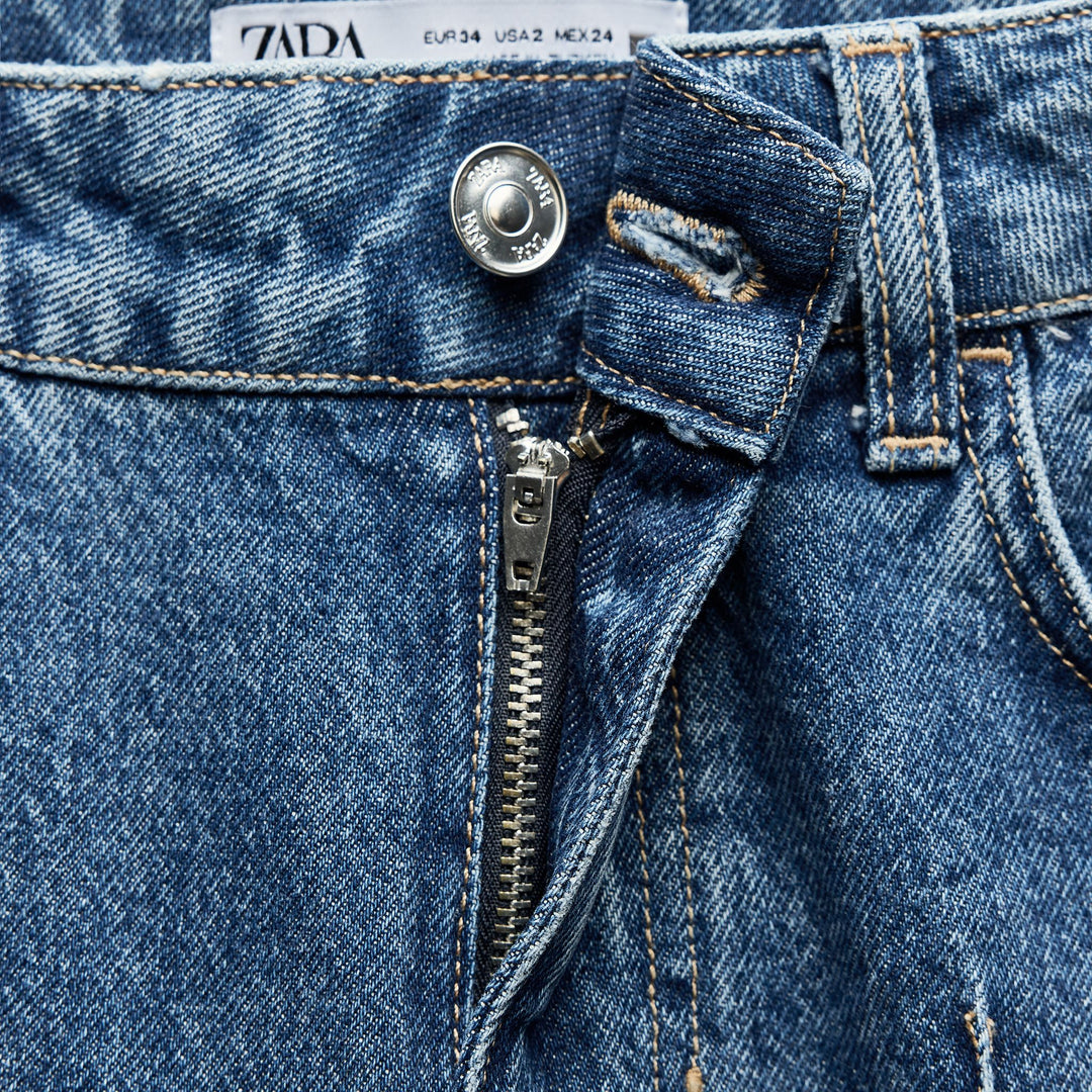 Moudda ZARA - Jean large taille haute court nervure frontale - Tunisie 3