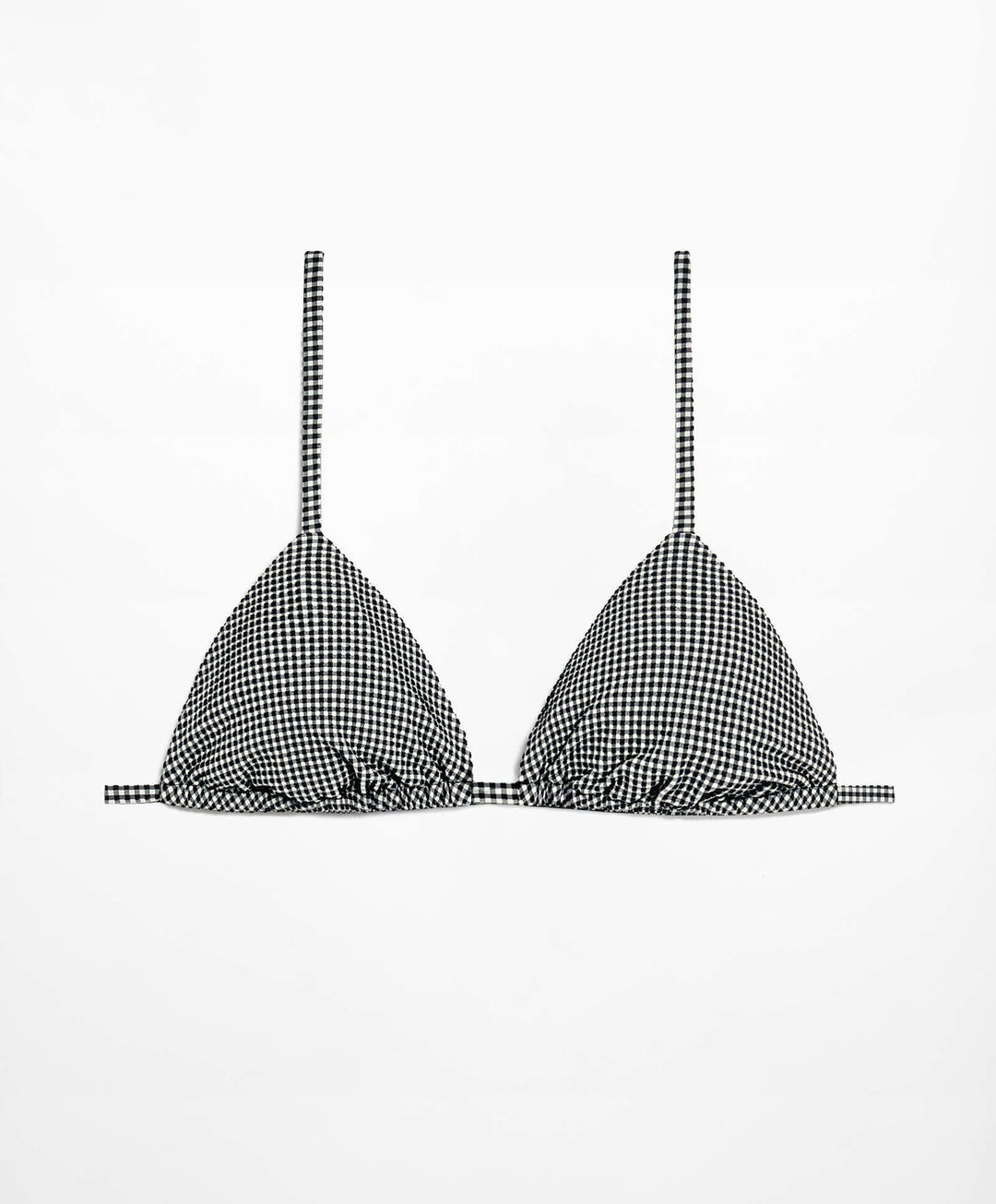 Moudda Oysho - Culotte Triangle Mousse Extra Sans Armatures Mini Vichy Noir - Tunisie 7