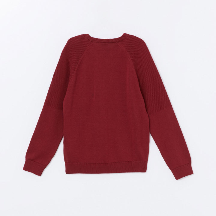 Moudda LC Waikiki - Pull en tricot Garçon Bordeaux - Tunisie 3