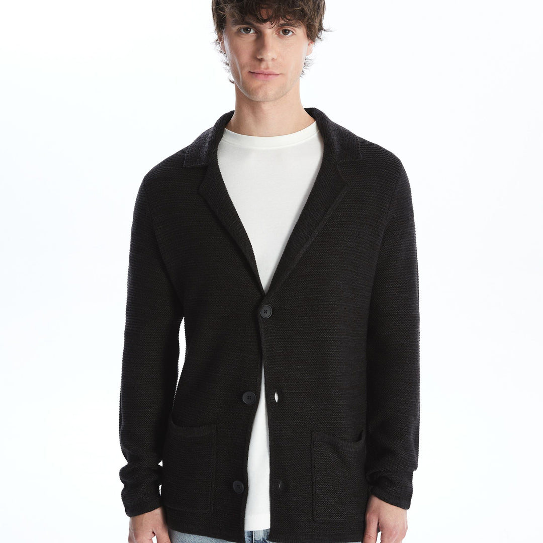Moudda LC Waikiki - Cardigan en tricot Homme Noir - Tunisie 2