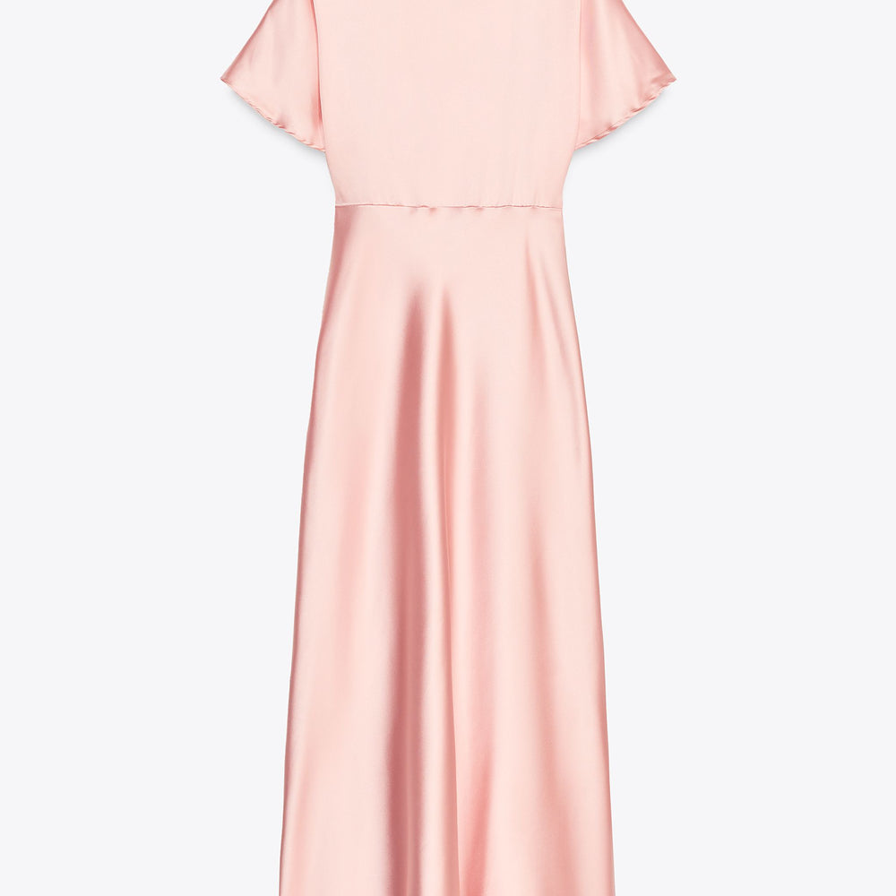 Moudda ZARA - Robe Midi Satin - Col Piqué & Manches Tombantes - Tunisie 2