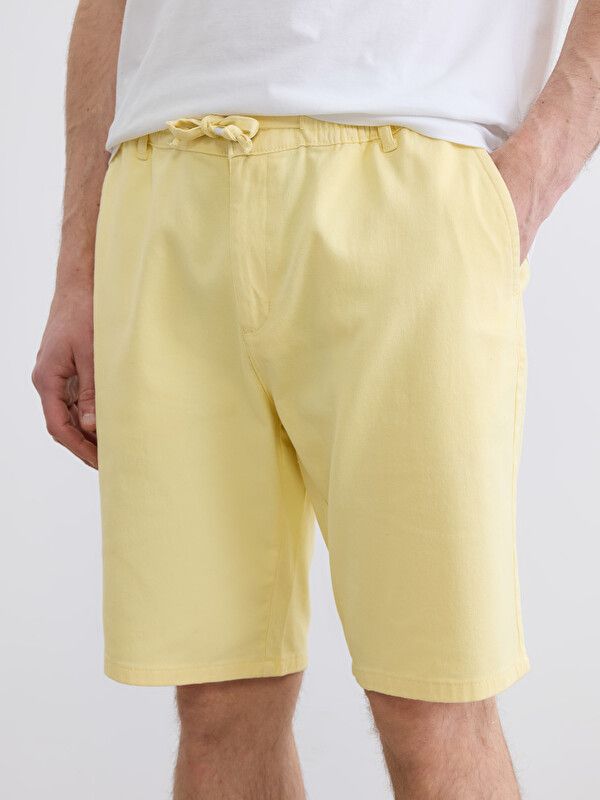 Moudda LC Waikiki - Bermuda en tissu pour Homme couleur Jaune - Tunisie 3