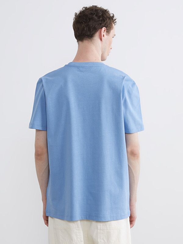 Moudda LC Waikiki - T-shirt imprimé manches courtes en jersey pour Homme couleur Bleu - Tunisie 4