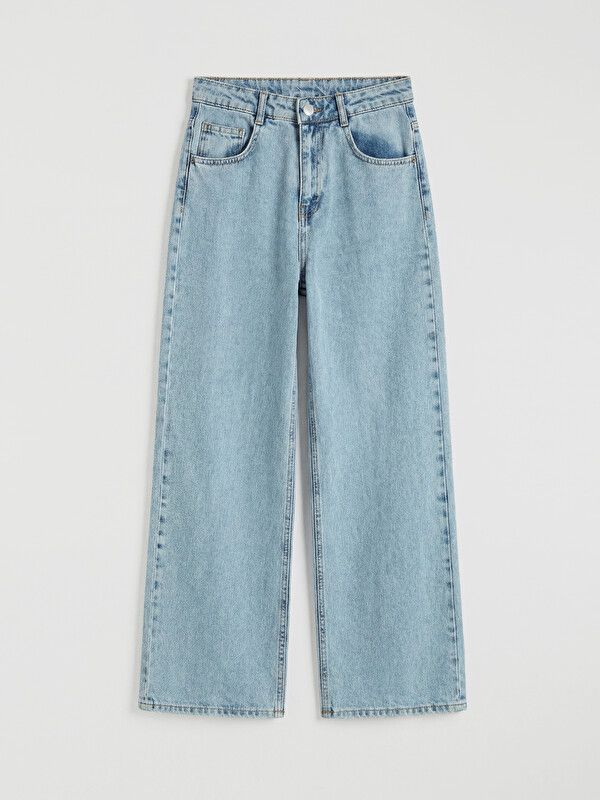 Moudda LC Waikiki - Pantalon en jean pour Fille couleur Bleu clair délavé à l'acide - Tunisie 1