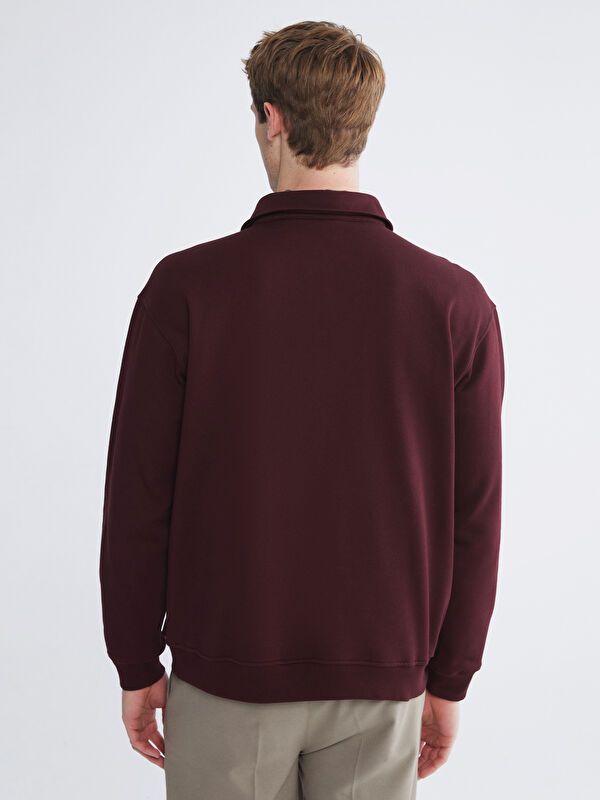Moudda LC Waikiki - Sweatshirt en jersey Homme Bordeaux foncés - Tunisie 4