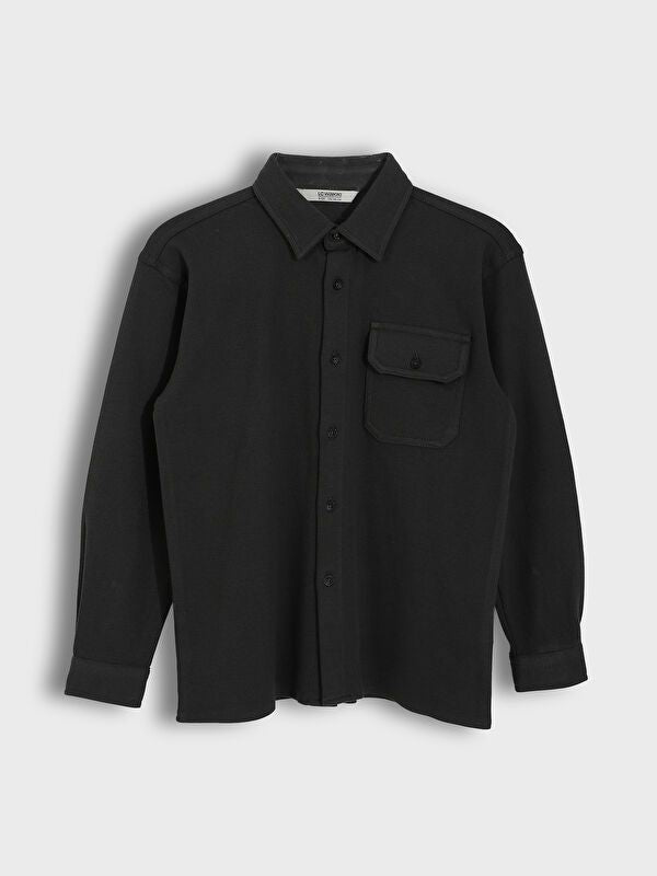 Moudda LC Waikiki - Chemise tissée manches longues Garçon Anthracite - Tunisie 1