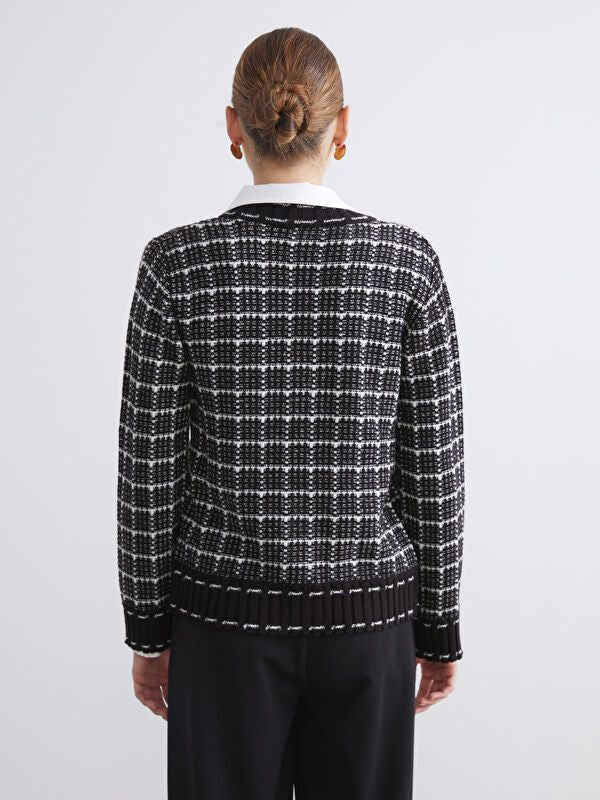 Moudda LC Waikiki - Cardigan tricot moyen Femme Noir - Tunisie 4