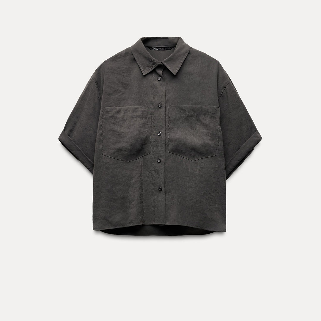 Moudda ZARA - Chemise fluide manches courtes deux poches - Tunisie 1